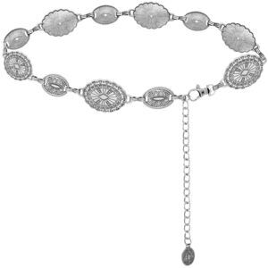 2841 Women's Concho Chain Belt Western Cowgirl Metal Waist For Dress